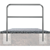 Stainless steel hoop |  48 mm | for casting in concrete | with cross bar | total width 1200 mm | for casting in concrete